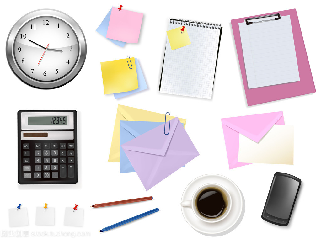辦公設(shè)備與用品的便捷計(jì)算 現(xiàn)代辦公的矢量?jī)?yōu)化